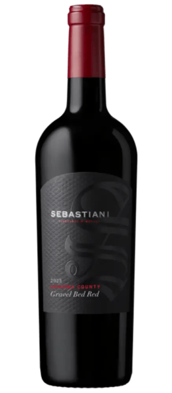 gravel bed red 2023 sonoma county bottle shot